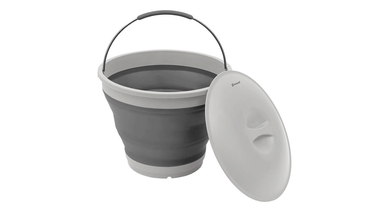Outwell Collaps Bucket Round w/lid Grey Mist