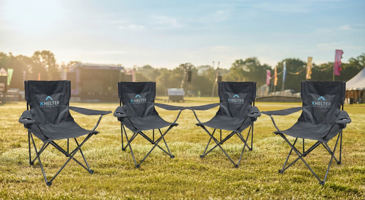 Xhelter Pack de chaises de festival Ease – 4 pièces